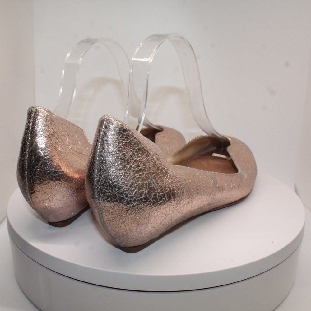 Matt Bernson Womens 10M Izabel Gold Flats Hidden Wedge Nubuck Leather Slip On - Picture 8 of 13